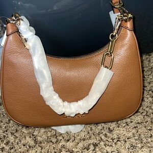 NEW CORA MICHAEL KORS PURSE WITH GOLD DETACHABLE CHAIN CROSS BODY